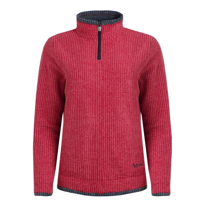 Weird Fish Beyonce Eco Recycled 1/4 Zip Fleece Womens in Berry